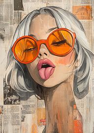 Un regard audacieux avec une touche d'orange