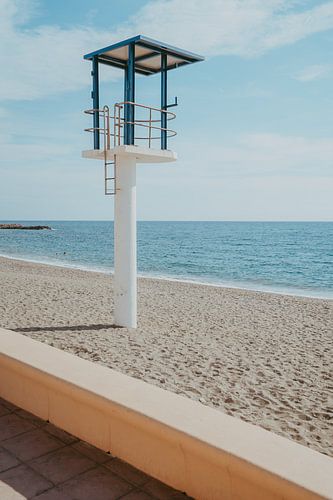 Lonely swimmer - Lowseason at Spanish beach