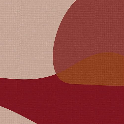 Abstracte organische vormen in warme kleuren II