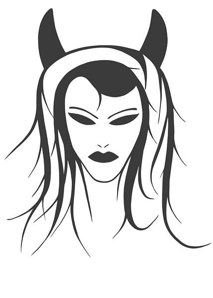 Woman with devil's ears by Wandersti