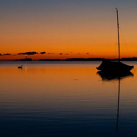 Île de Fehmarn, coucher de soleil, île de Fehmarn, zone spéciale sur Karin Luttmer