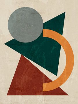 MODERN COLOURFUL GEOMETRIC ABSTRACT ART by Online Arts