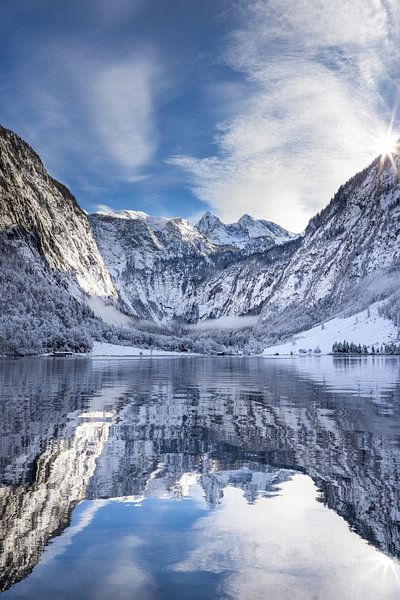 Wit Blauw aan de Königssee met uitzicht op de Duivelshoorns van Marika Hildebrandt FotoMagie