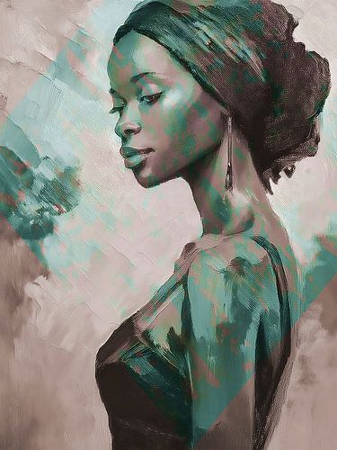 Modern portret van een Afrikaanse vrouw