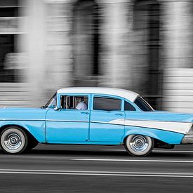 Street Car in Cuba by Cor Ritmeester