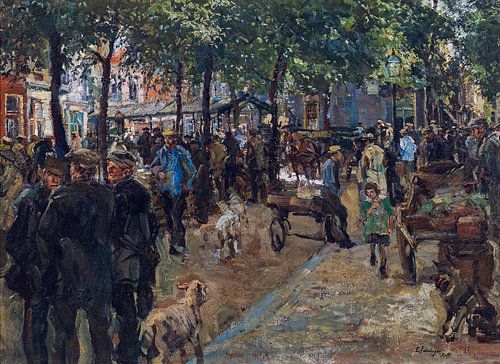 Markt in Delft, Carl Fahringer, voor 1910