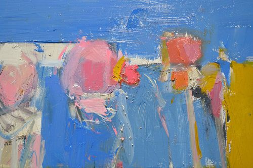 Kleurrijke abstracte expressie schilderij