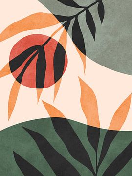 Watercolor tropical leaves 1 by Vitor Costa