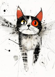 Zeichnung Katze Tier Kunst 9 #Katze