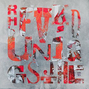 Unique - Buchstaben in Orange und Grau
