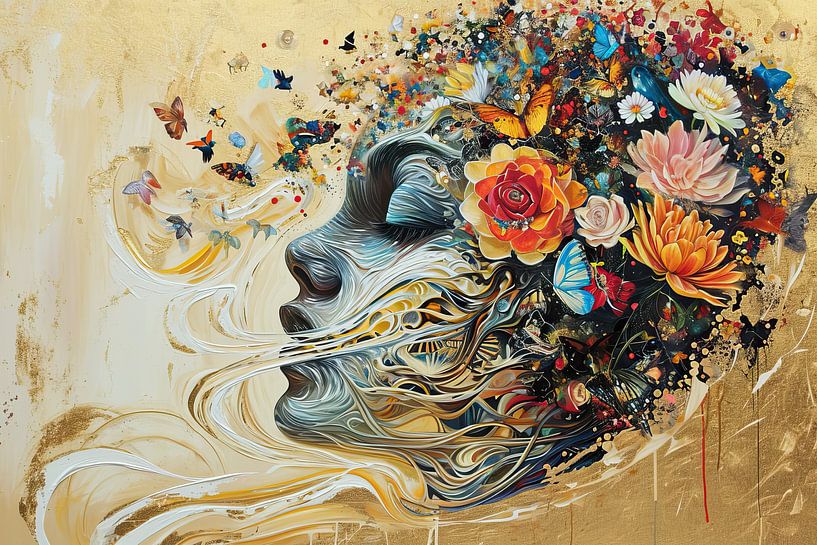 Colourful flower painting | Butterfly Flowers by Art Whims