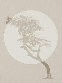 Nordic Art: Serene tree in soft beige shades by Studio Pieternel