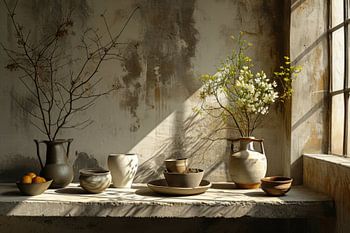 Ländliches Stillleben Erdtöne