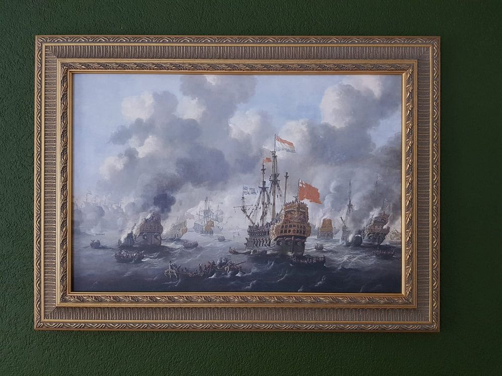 VOC Seeschlacht Malerei: Das Verbrennen der englischen Flotte für Chatham, 20. Juni 1667, Peter von  