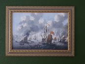 Klantfoto: VOC Zeeslag schilderij: Het verbranden van de Engelse vloot voor Chatham, 20 juni 1667, Peter van de