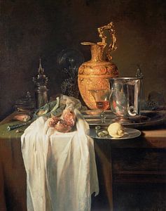 Nature morte avec aiguière, vases et grenade, Willem Kalf