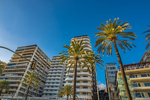 Städtische Gebäude im Stadtzentrum von Palma de Mallorca, Balearische Inseln