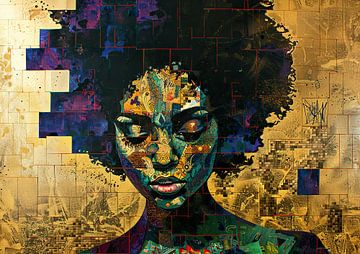 Abstracte Dame | Mosaic Vanguard van Kunst Kriebels