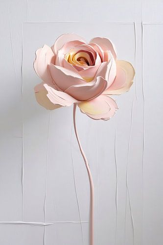 Rose abstraite aux tons pastel