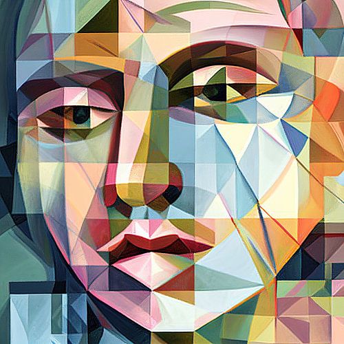 Visage cubisme