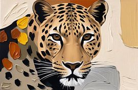 Léopard abstrait dans un motif coloré sur Art & Soul Creations