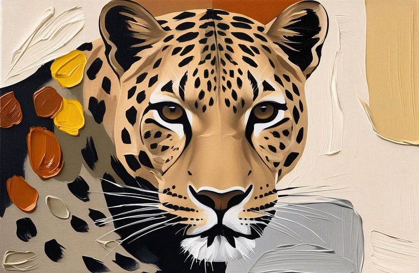 Abstrakter Leopard in buntem Design von Art & Soul Creations