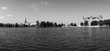 Schwerin - Panorama (zwart-wit)