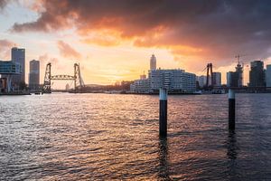Coucher de soleil à Rotterdam sur Anthony Malefijt