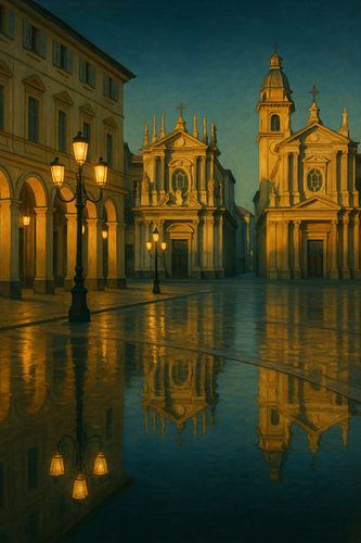 Het gouden uur van Turijn - Reflecties op Piazza San Carlo