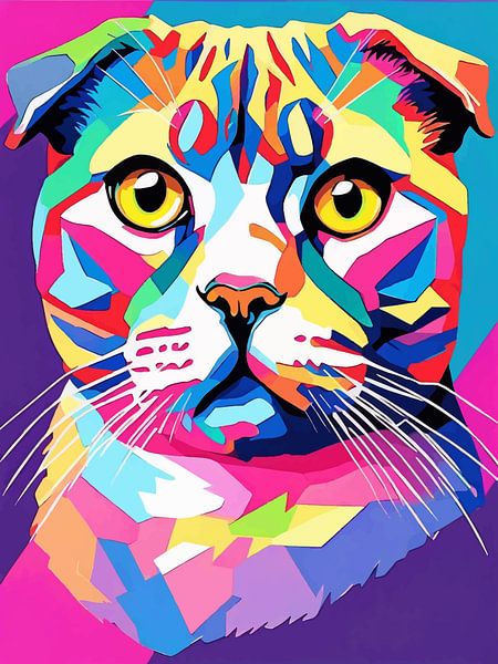 Schotse vouw pop-art 2 van MIROKKU