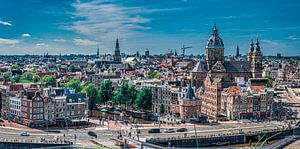 Panoramablick auf das Amsterdam Centre, Prins Hendrikkade