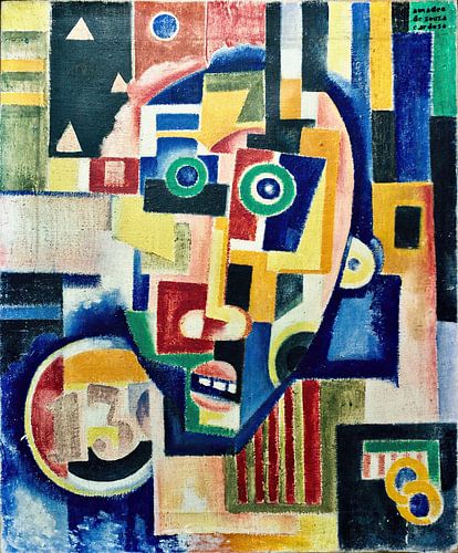 Vorgebirge Kopf: Indigomeere von Ossian Rose Orange (ca. 1915) von Amadeo de Souza-Cardoso