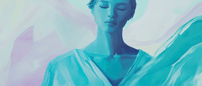 Ethereal beauty in soft blue tones by Poster Art Shop