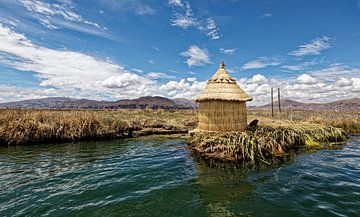 Thatched cottage on Lake Titicaca by x imageditor