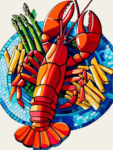 Ein Mosaik-Hummer-Teller von Hoai Nguyen