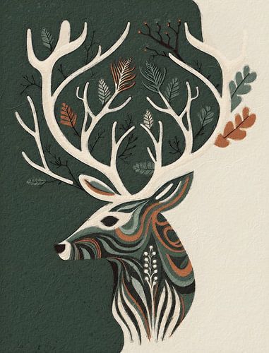 Hjort - Scandinavian Folk-art Deer