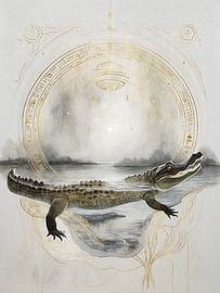 Celestial Sobek - Guardian of Waters by Manuela Dekkers