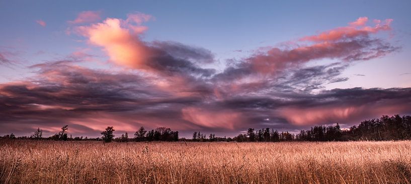 Threatening storm clouds with many colours over Drente by Brian Morgan