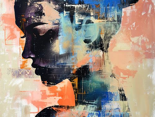 Abstract Vrouw Met Kleur