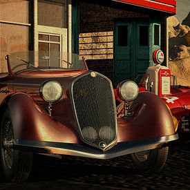 Alfa Romeo 6c, 2300, Pescara from 1934 on route 66 by Jan Keteleer