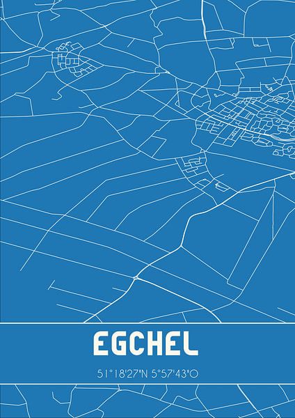 Blueprint | Map | Egchel (Limburg) by Prints of Place