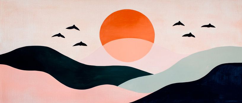 Sunset landscape by Poster Art Shop