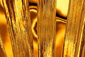 digitale bewerking van een palmblad in goud
