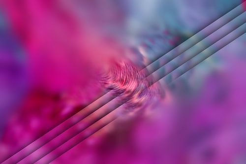 Abstrakte Alcohol-Ink-Malerei, digitalisiert, Pink, Grün und Violett