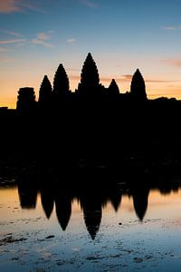 ANGKOR WAT, CAMBODIA, DECEMBER 5 2015 - Ruines van een tempel in Angkor Wat te Cambodja. One2expose  van Wout Kok