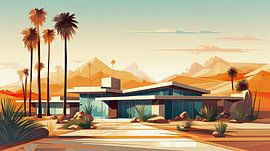 Maison moderniste dans le désert de l'Arizona