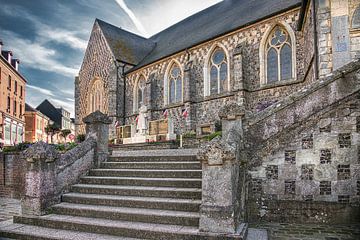 De kerk van het Frans-Normandische kustdorpje Ault