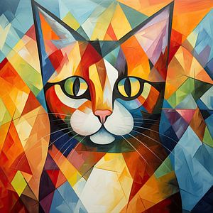 Katze abstrakt von Bert Nijholt