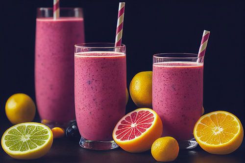 Vruchtensap Smoothie Illustratie Achtergrond 01