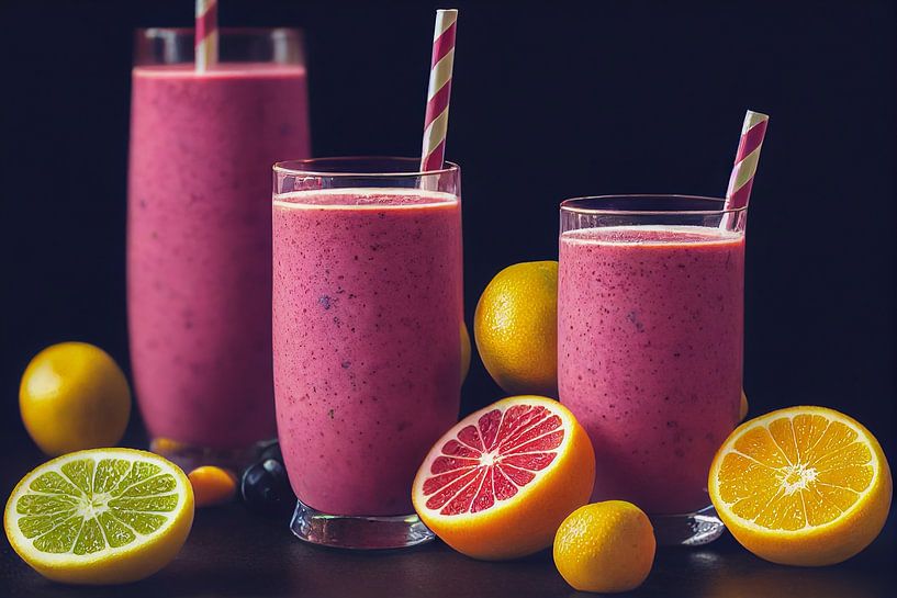 Fruchtsaft-Smoothie Illustration Hintergrund 01 von Animaflora PicsStock